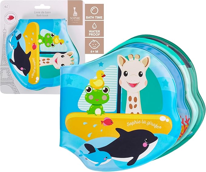 Sophie la girafe Bath Book | Soft, Fun & Easy to Grasp | 8 Playful & Colorful Pages
