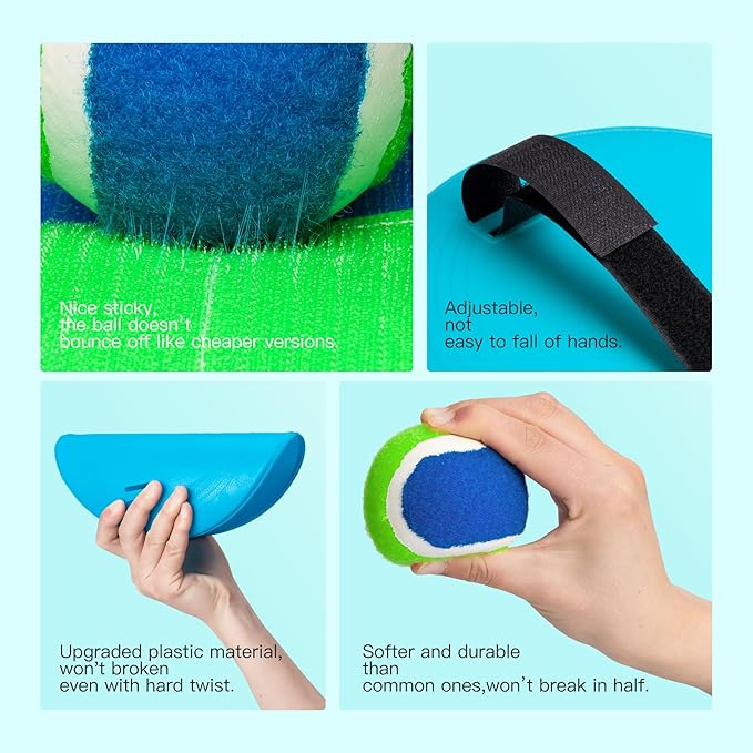 EVERICH TOY Upgraded Toss and Catch Ball Game Set, Outdoor Games for Kids Toys, Stocking Stuffers for Family Games, Beach Pool Yard Christmas Toys Birthday Gifts for Boys Girls 3 4 5 6 7 8-12 Year Old