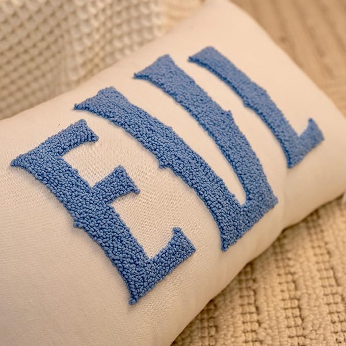 Custom Monogram Pillow - Personalized Embroidered Pillow - Customized Letter Monogrammed Pillows - Customized Pillow Gift for Couple - Home Decorations Gift - House Warming Gifts New Home