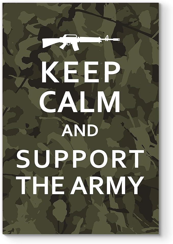 Renditions Gallery Canvas Wall Art Modern Paintings & Prints Decorations Supported Patriotic Army American Airforce Canvas Wall Hanging Artwork for Bedroom Office Kitchen - 36"x48" LT25