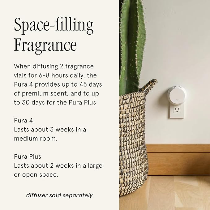 Pura x Studio McGee Home Scent Refill - Smart Air Diffuser - Up to 120-Hours of Luxury Fragrance per Refill - Home Essential - Clean & Safe Diffuser Fragrance - 2 Pack, Cardamom Blossom