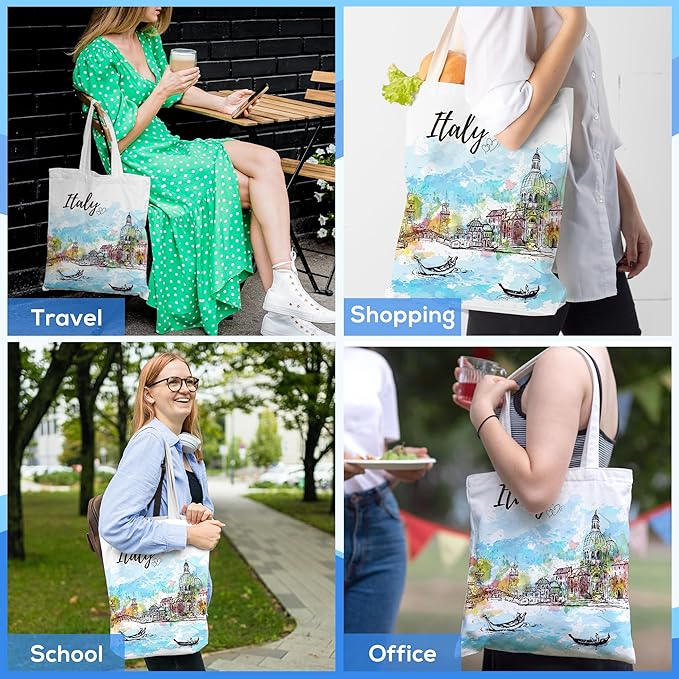 Europe Travel Souvenirs Gifts Tote Bags Reusable Grocery Bags London Paris Switzerland Gifts for Women
