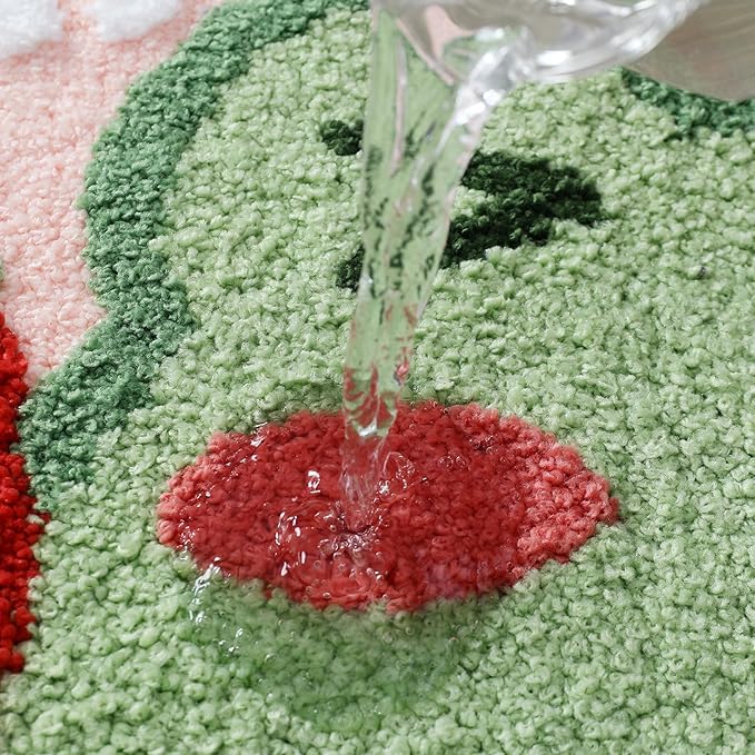 Ankah Bath Mat Cute Shower Rug, Luxury Shaggy High Absorbent and Anti Slip, Machine Washable Fit for Bathtub, Shower and Bath Room, (19.68"x 31.49", Hello Frog)