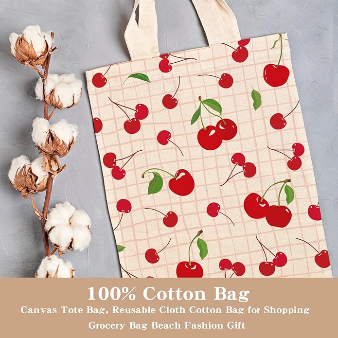 Canvas Tote Bag Gift - Funny Reusable Cloth Bags Vintage Totes Gifts for Women Shopping Grocery Lover Books Reader