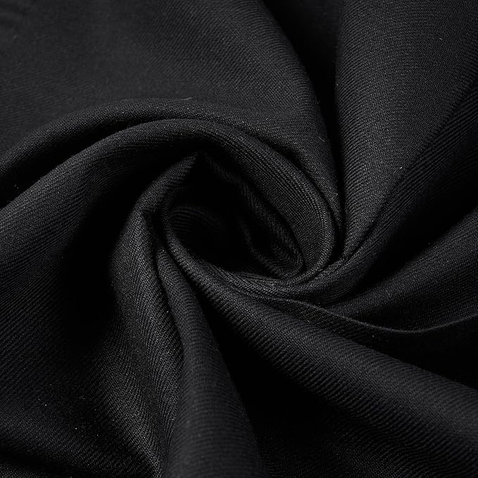 RDS HANKYTEX Men's Handkerchiefs,100% Soft Cotton,Black Hankie,Pack of 6