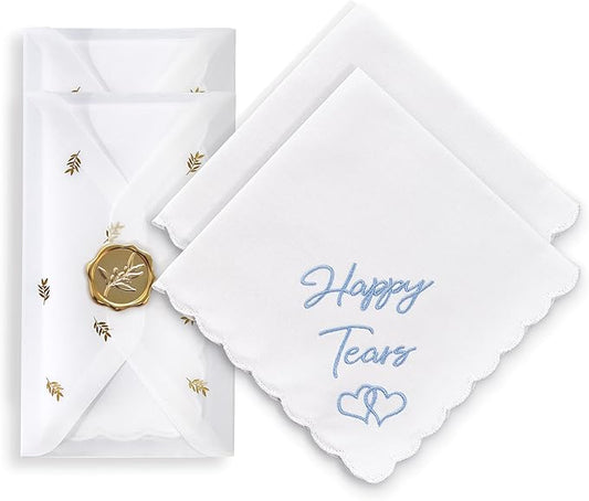 Mother Of The Bride Gifts Something Blue For Bride On Wedding Day Handkerchief