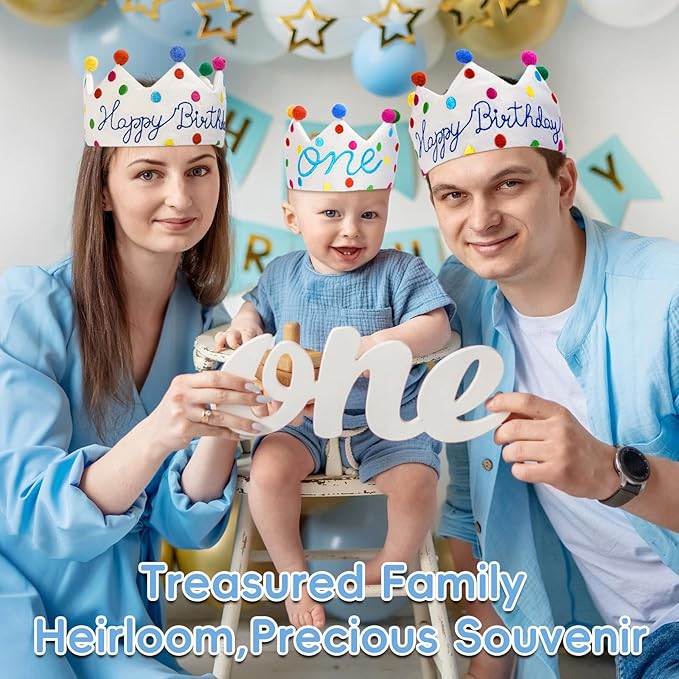 Personalized Hand Embroidered Crown, Customed Birthday Crowns for Kids Birthdays Party, Fit All Ages