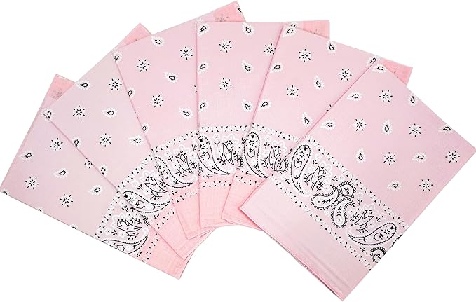 Vamqor Bandanas Gift Box 6 pack,Premium Super Soft 60s Cotton Paisley Bandannas Handkerchiefs for Men,Women and Kids