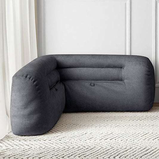 Reading Pillow for Couch, Bed Rest Back Pillow with Front Pocket, Comfortable Back Pillows for Sitting in Bed, Daybed, Tatami, Living Room