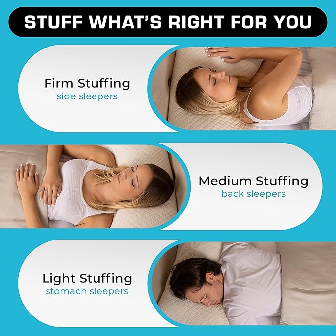 Xtreme Comforts Bed Pillows for Sleeping (2 Pack) | Adjustable Shredded Memory Foam Pillows with Removable Cooling Cover | Fluffy Pillows Support for Side, Back & Stomach Sleepers - Standard Size