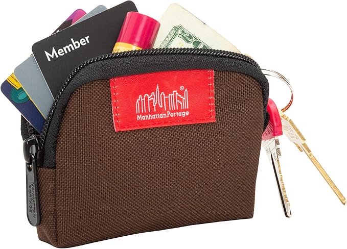 Manhattan Portage Coin Purse With Zipper Closure Pouch Eclectic Colors Credit Card ID Card Jewelry Keys Water Resistant Gift 1000D CORDURA® Everyday Carry
