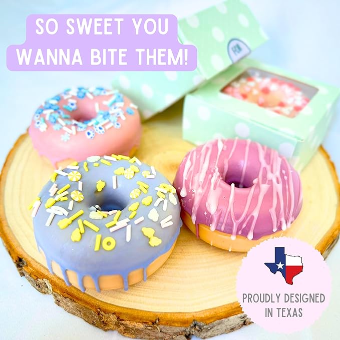 Innovative Ginger DIY Donut Soap Making Craft Kit for Kids, Teens, and Adults - Fun, Easy, Creative - Large Soap Donuts - Perfect Birthday & Holiday Gift - Unique, Mess-Free, All-in-One Kit (Donut)