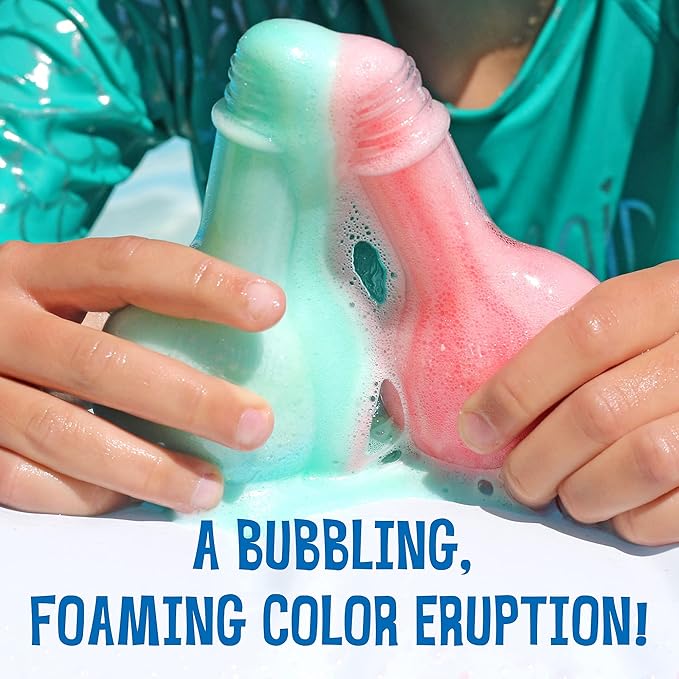 Mr. Bubble Kids Original Bath Bomb Potions - Colorful Fizzy Fun - Cool Foam and Bubble Science Beaker Bath Toys (Pack of 4)