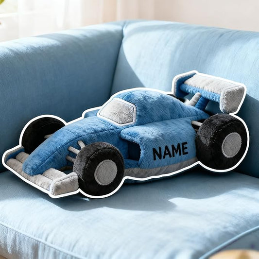 Personalized Car Shaped Pillow, Custom Name Plush Stuffed Pillows, Suitable for Beds, Sofas, Bedrooms, Living Rooms Custom Decorative Cushion Gifts for Birthday and Anniversary