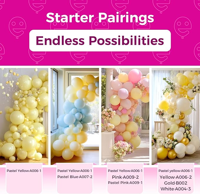 Bezente Pastel Yellow Balloons 18 Inch - 30 Pack Large Thick Yellow Balloons Big Round Light Yellow Latex Balloons for Birthday Bridal Shower Wedding Sunflower Party Decorations