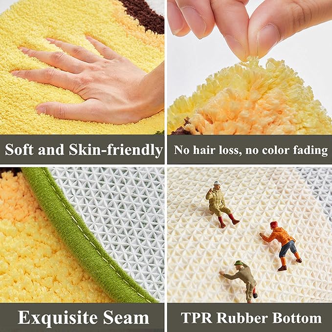 Bohemian Bathroom Rug Runner 60x24 Inch Long Bath Mat for Bathroom Tub Bedroom Kitchen Laundry Room Hallway, Fluffy Soft Bohemian Carpet Runner, Home Decor Rug, Coral