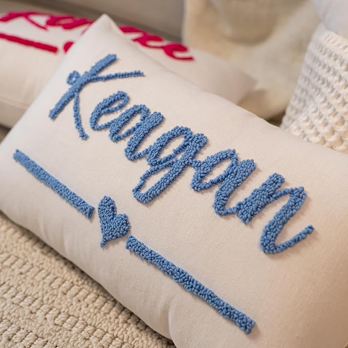 Custom Monogram Pillow - Personalized Embroidered Pillow - Customized Letter Monogrammed Pillows - Customized Pillow Gift for Couple - Home Decorations Gift - House Warming Gifts New Home