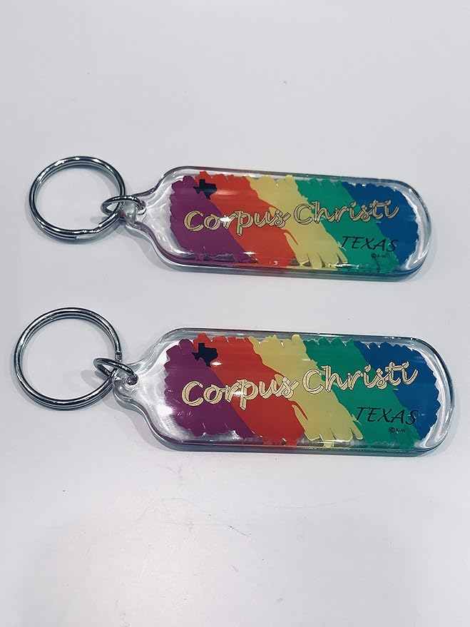 Texas Souvenir Corpus Christi Colorful Souvenir Keychain 12 PCS Bundle Pack