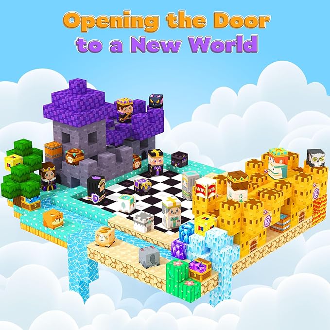 200PCS Magnetic Blocks Board Games Chess Set, Magnetic Tiles Building Blocks Kids Classroom Must Haves Montessori Education Sensory Magnet Cubes Toys, Toddler Birthday Gift for 3+ Year Old Boys Girls.