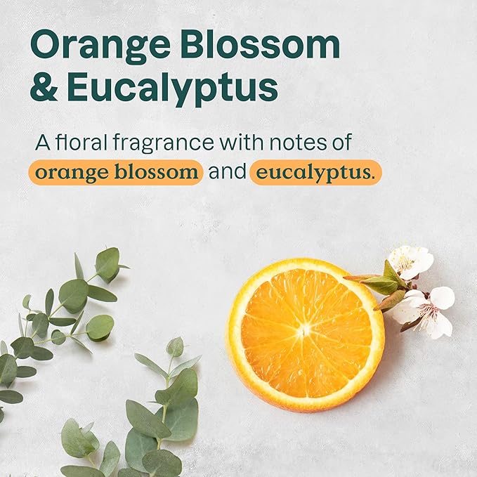 ATTITUDE Hand Cream, EWG Verified, Plant and Mineral-Based, Vegan Personal Care Products, Orange Blossom & Eucalyptus Scent, 2.5 Fl Oz (Pack of 6)