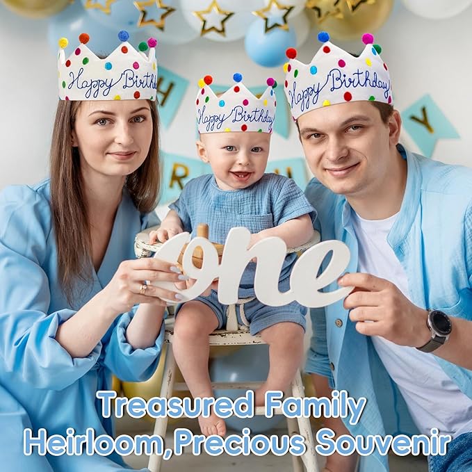 Personalized Hand Embroidered Crown, Customed Birthday Crowns for Kids Birthdays Party, Fit All Ages