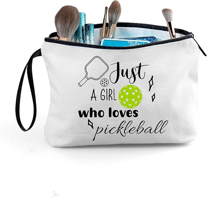 Pickleball Birthday Gifts for Team Club Girl Daughter Friendship Womens Lovers Sister Friends Small Cosmetic Makeup Bag