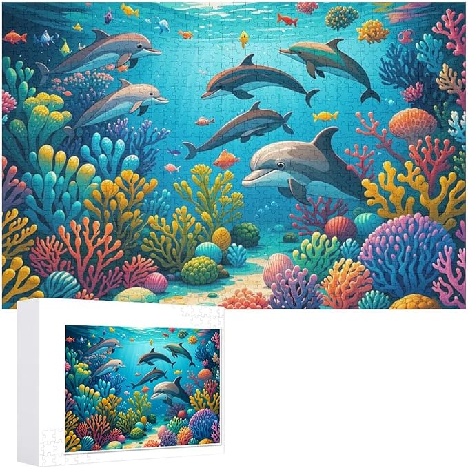 Wooden Puzzle - Sea World Wooden Puzzles for Adults 1000 Pieces Challenge Puzzles，Educational Games，Family Puzzles，Unique Gifts for Wall Art ，Funny Puzzles