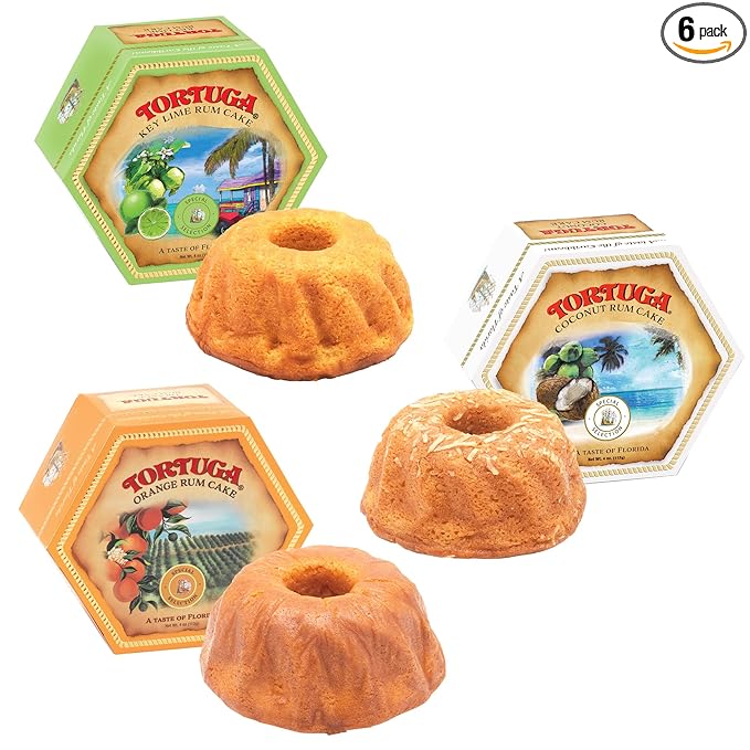 TORTUGA Taste of Florida Rum Cake Mix – 4 oz. - 6 Pack - The Perfect Premium Gourmet Gift