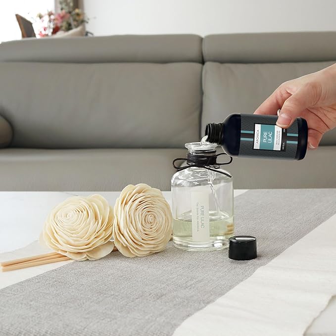 Aronica Twin Sola Diffuser 160ml_Eucalyptus and Bergamot Essential Oil Sticks, Non Toxic Reed Diffusers for Home, Natural Gift for Men, Rosemary Aromatherapy