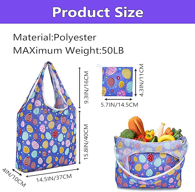 LOLOMLO 6 Pack Eco-Friendly Reusable Grocery Bags Lightweight Durable Washable Shopping Tote Foldable Outings Storage Pouch