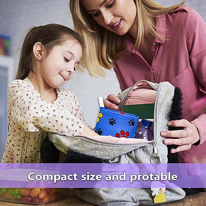LOLOMLO 6 Pack Eco-Friendly Reusable Grocery Bags Lightweight Durable Washable Shopping Tote Foldable Outings Storage Pouch