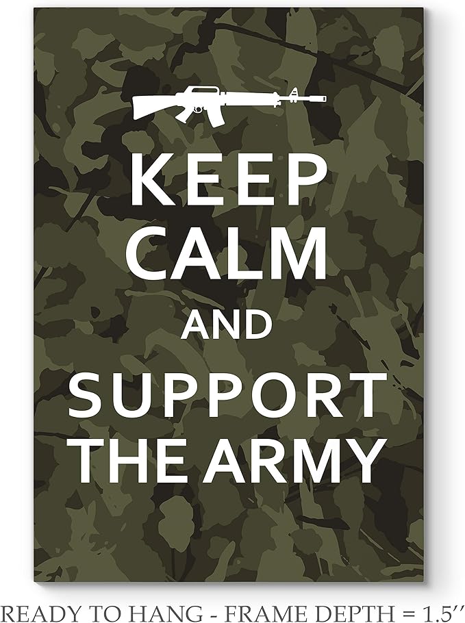 Renditions Gallery Canvas Wall Art Modern Paintings & Prints Decorations Supported Patriotic Army American Airforce Canvas Wall Hanging Artwork for Bedroom Office Kitchen - 36"x48" LT25