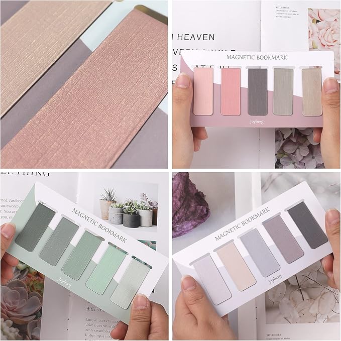30 Pieces Bookmark, Magnetic Bookmarks for Women, Men, Book Lovers, Page Markers for Students Teachers Reading (Misty, Ocean, Emerald)