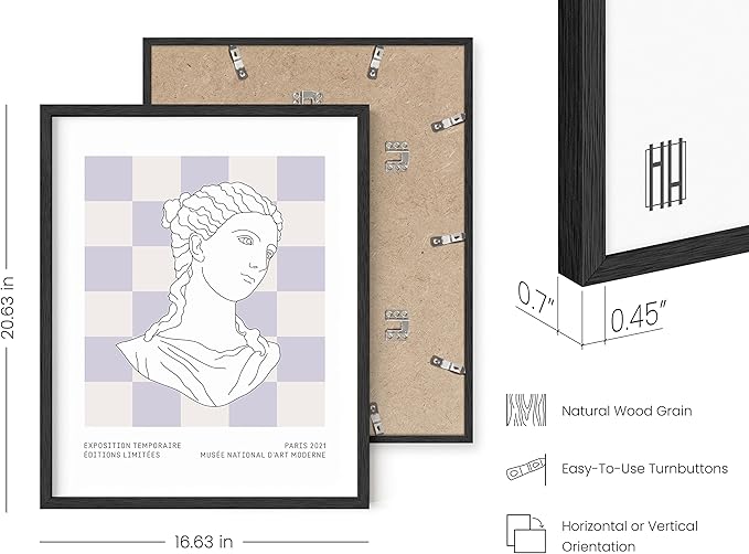 HAUS AND HUES Danish Pastel Purple Poster - Aesthetic Room Decor, Danish Pastel Posters, Purple Pictures Wall Decor, Cute Poster (Black Frame, 16x20)
