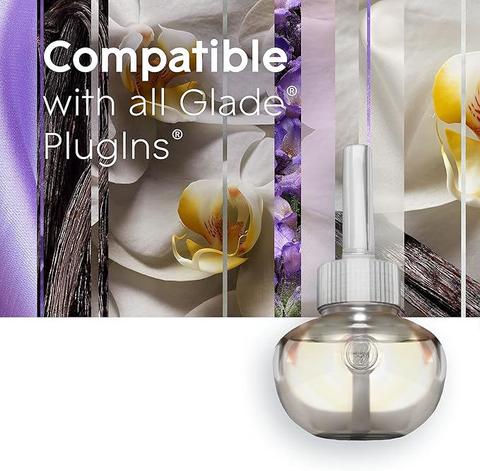 Glade PlugIns Refills Air Freshener, Scented and Essential Oils for Home and Bathroom, Lavender & Vanilla, 6.7 Fl Oz, 10 Count (Packaging May Vary)
