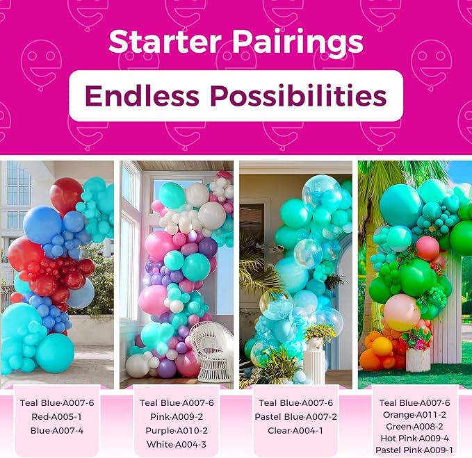 Bezente Teal Giant Balloons 36 Inch - 8 Pack Jumbo Teal Balloons Large Round Turquoise Latex Balloons for Wedding Bridal Shower Birthday Party Backdrop Decorations