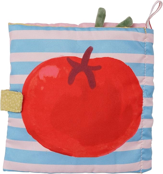Manhattan Toy Mini-Apple Farm Soft Activity Crinkle Book for Baby & Toddler with Discovery Mirror and Textured Teether
