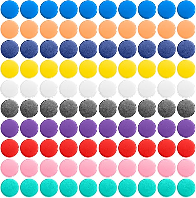 100 PCS 10 Colors Fridge Magnets,Round Magnets for Whiteboard, Cute Small Magnet, Mini Refrigerator Magnets Whiteboard Magnets Colorful Locker for Home Classroom Teachers Offices