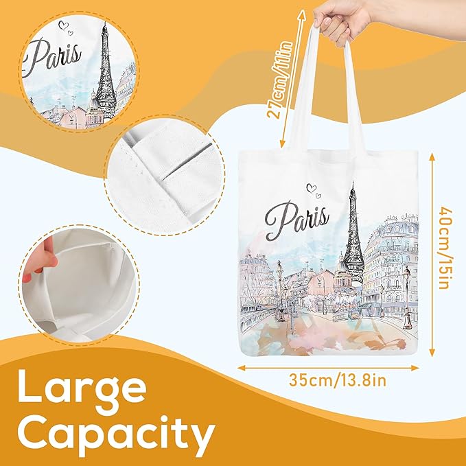 Europe Travel Souvenirs Gifts Tote Bags Reusable Grocery Bags London Paris Switzerland Gifts for Women