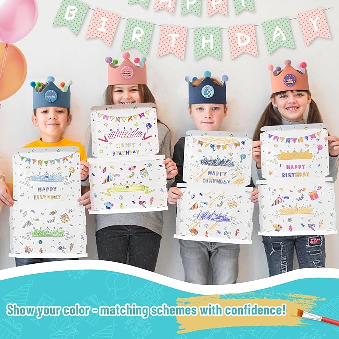 Reusable Birthday Crown with Numbers,Kids Birthday Hat Fabric Crown Pertain Kids Boy Toddler Girl Baby Bday Hats
