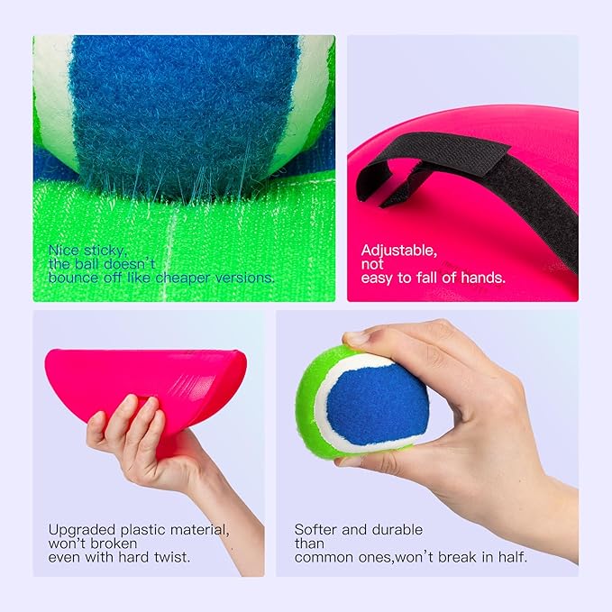 EVERICH TOY Upgraded Toss and Catch Ball Game Set, Outdoor Games for Kids Toys, Stocking Stuffers for Family Games, Beach Pool Yard Christmas Toys Birthday Gifts for Boys Girls 3 4 5 6 7 8-12 Year Old