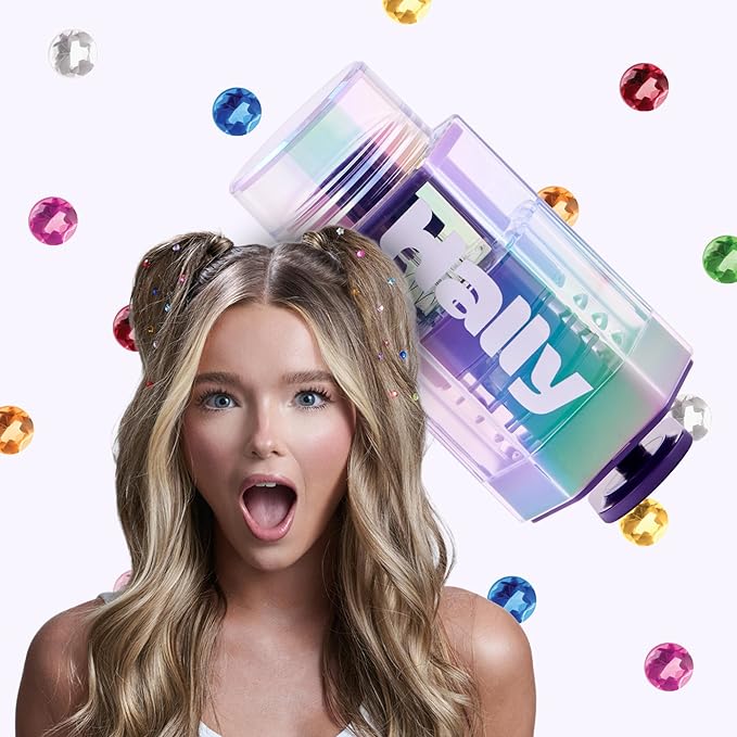 Hair Gem Pen for Girls – 240 Stick-On Hair Gems & Stamper Tool – Hair Jewels Kit for Kids, Festivals, School, Christmas, Parties, Weddings – Easy to Apply & Remove – Hair Accessories by Hally Hair