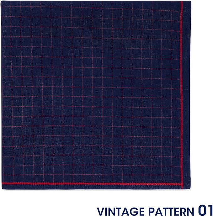 Zenssia Soft Men's Cotton Handkerchiefs with Assorted Color 6 Piece Gift Set