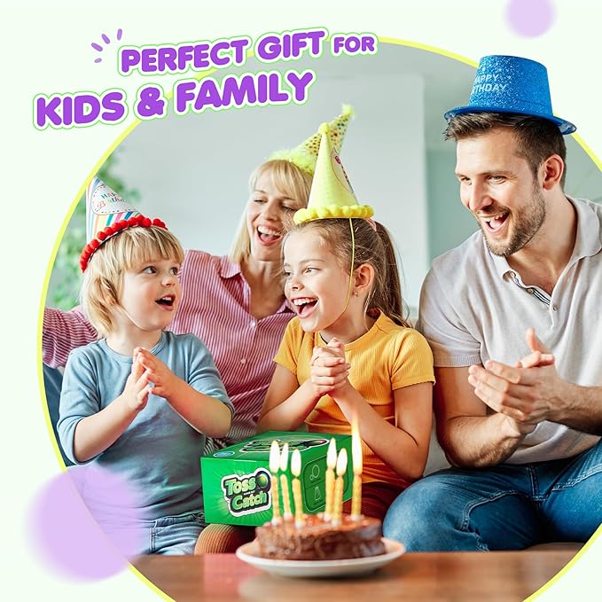 Toss and Catch Ball Set Upgraded - Kids Toys Stocking Stuffers for Family Games - Water-Resistant Great for Beach Pool Yard - Christmas Toys Gift for Boys Girls Teens 3 4 5 6 7 8 9 10 11 12+ Years
