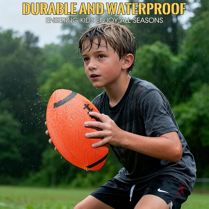 Glow in The Dark Football for Kids Boys Ages 8-12 15, Light Up LED Football Toys with Pump for Indoor/Outdoor Game, Fun Gift for Teens Christmas Birthday, Holiday Stuff Party Favor Supplie