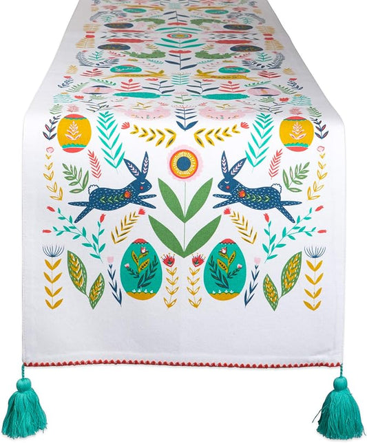 DII Easter Folk Collection, Kitchen Tabletop, Table Runner, 14x72, Easter Folk