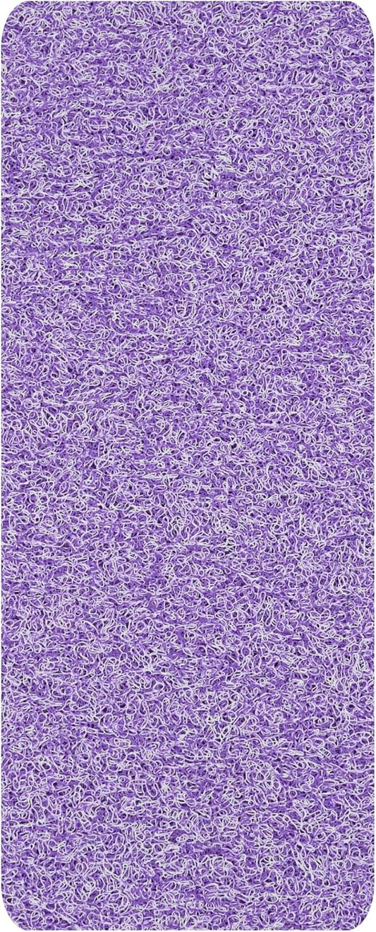 Non Slip Bathtub Mat Shower Mat for Tub - Loofah Bath Mats for Bathroom - 31x16 Bathtub Floor Mat - Textured Anti Slip Bath Mat Without Suction Cups - Secure Mat for Wet Areas (31x16 Purple)