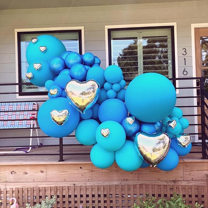 Bezente Teal Giant Balloons 36 Inch - 8 Pack Jumbo Teal Balloons Large Round Turquoise Latex Balloons for Wedding Bridal Shower Birthday Party Backdrop Decorations