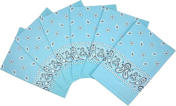 Vamqor Bandanas Gift Box 6 pack,Premium Super Soft 60s Cotton Paisley Bandannas Handkerchiefs for Men,Women and Kids