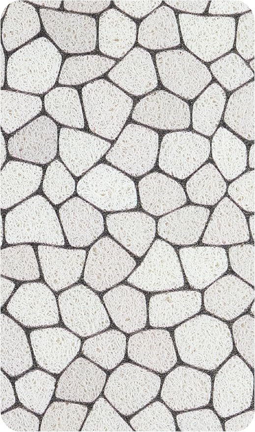 Anti Slip Shower Mat - Non Slip Shower Mats for Inside Shower - Large 47x24 Loofah Shower Floor Mat Non Slip - Bath Mat for Shower - Secure Mat Without Suction Cups (47x24 Pebble)